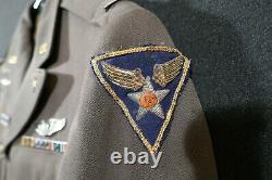 WW2 USAAF 12th Army Air Forces Pilot Uniform & Pink Pants Bullion Patch Named