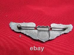 WW2 USAAF Army Air Force SERVICE PILOT Wings NS Meyer 3, STERLING, Pinback
