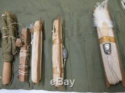 WW2 USAAF Army Air Force Survival Fishing Kit Large w HBT Roll Apron Some Conten
