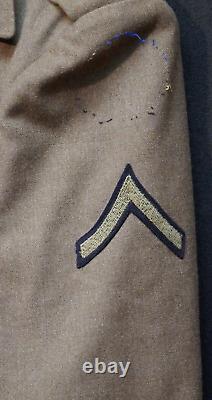 WW2 USAAF Army Air Forces Engineer Specialist PFC Jacket Field Wool OD Ike Named