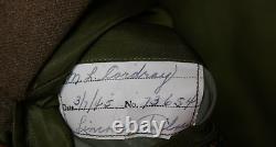 WW2 USAAF Army Air Forces Engineer Specialist PFC Jacket Field Wool OD Ike Named