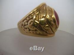 WW2 Vintage US Army Air Forces Pilot 10K Gold Ring Size 11