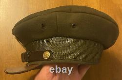WW2 WWII US Army Air Forces USAAF Wool Crusher Cap Visor Hat Cap Size 7 1/4