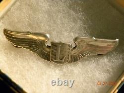 WW2 WWII USAAF US Army Air Force Sterling Silver 3 Liaison Pilot Wings Utica NY