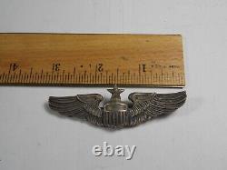 WW2 WWII USAAF US Army Air Force Sterling Silver 3 Senior Pilot Wings