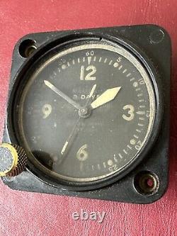 WWII 1942 US Army Air Force Waltham A-11 8Day Aircraft Cockpit Clock B17 B29 Run