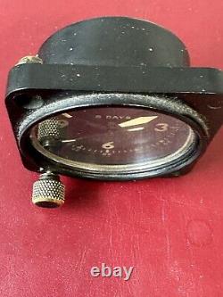 WWII 1942 US Army Air Force Waltham A-11 8Day Aircraft Cockpit Clock B17 B29 Run