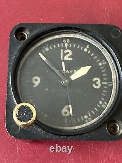 WWII 1942 US Army Air Force Waltham A-11 8Day Aircraft Cockpit Clock B17 B29 Run