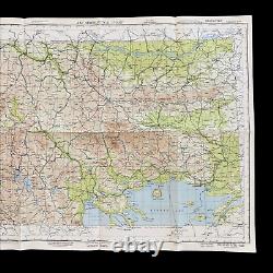 WWII 1944 Balkan Mountains U. S. Army Air Force European Combat Aircraft Map