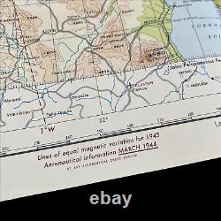 WWII 1944 Balkan Mountains U. S. Army Air Force European Combat Aircraft Map