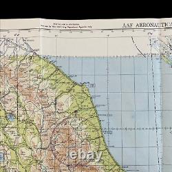 WWII 1944 Invasion of Italy Army Air Force European Combat Navigation Map