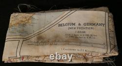 WWII AAF Army Air Force Cloth Escape & Evasion Double Sided France Germany D-Day