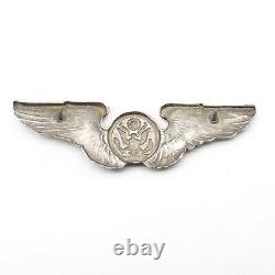 WWII Aircrew USAAF Pilot Wings Clutch back Badge Pin 17.5g US Army Air Force