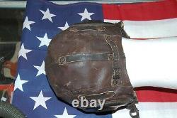 WWII Army Air Corp Force Bomber flight leather helmet & A-11 Oxygen Mask Pilot