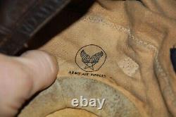 WWII Army Air Corp Force Bomber flight leather helmet & A-11 Oxygen Mask Pilot