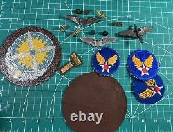 WWII Army Air Corps Pilot Grouping Air Force Service Command Patches Wings