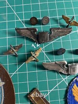 WWII Army Air Corps Pilot Grouping Air Force Service Command Patches Wings