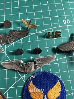 WWII Army Air Corps Pilot Grouping Air Force Service Command Patches Wings