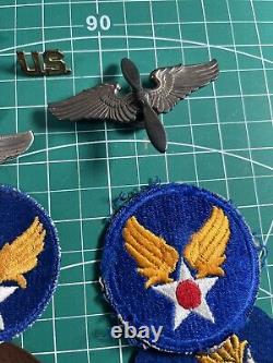 WWII Army Air Corps Pilot Grouping Air Force Service Command Patches Wings