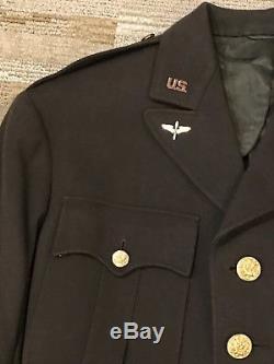 WWII Army Air Force 38L officer Service coat sterling wings