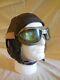 Wwii Army Air Force Pilot Aaf Flight A-11 Leather Helmet With Mk-ii Goggles