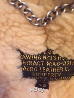 WWII B-3 Shearling Army Air Forces Flight Jacket By Aero Leather