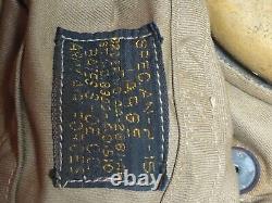 WWII Bates Shoe Co. Army Air Force Vintage Aviator Pilot Leather Cloth Skull Cap