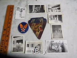 WWII CBI China Burma Army Air Force 1940's Photos & Jacket Squadron Patches