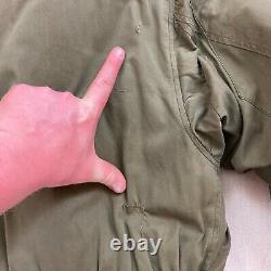 WWII Eddie Bauer B-9 US ARMY Air Force Quilted Fur Collar Down Size 38 Coat ODOR