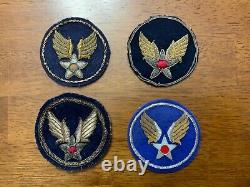 WWII Era Army Air Forces Bullion Patches Lot Different Variations Lot of 4 #1