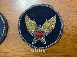 WWII Era Army Air Forces Bullion Patches Lot Different Variations Lot of 4 #1