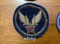 WWII Era Army Air Forces Bullion Patches Lot Different Variations Lot of 4 #1