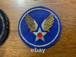 WWII Era Army Air Forces Bullion Patches Lot Different Variations Lot of 4 #1