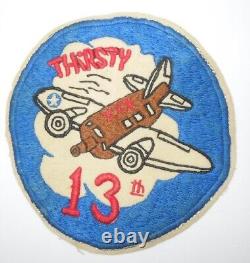 WWII Era USAAF Army Air Force 13th Troop Carrier Squadron Thirsty 13 Patch