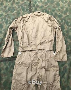 WWII Era USAAF Army Air Force Type AN-S-31 Summer Flying Suit Tan Cotton Sz 38