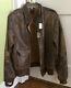 Wwii Leather Bomber Flight Jacket A-2 With Matching Dog Tags Army Air Force