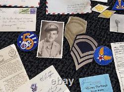 WWII Letters papers Photos Patches Minnesota Tech Sergeant 5th Army Airforce