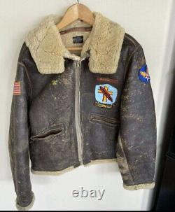 WWII Painted Flight Jacket Named D Day Air Force Corp Army German Interview Name