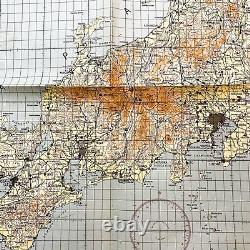 WWII RESTRICTED 1945 US Army Air Forces Special Air Navigator Map of Japan Relic