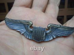 WWII Sterling Army Air Force Pilot Wings Pin Back 3