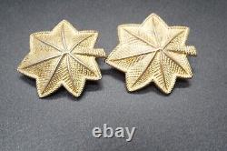 WWII Sterling Army Air Forces Major Rank Shoulder Insignia Pins Set by Meyer
