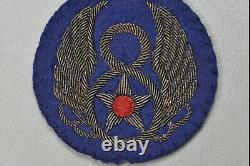 WWII U. S. ARMY AIR CORPS 8th AIR FORCE SHOULDER PATCH BRITISH MADE BULLION