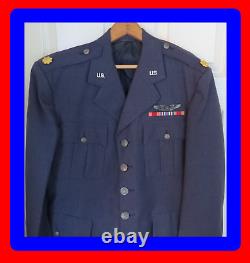 WWII U. S. Army Air Force Major Dress Blues Uniform Coat-Trousers-Pilot Wings-Pin