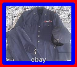 WWII U. S. Army Air Force Major Dress Blues Uniform Coat-Trousers-Pilot Wings-Pin