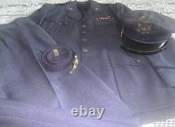 WWII U. S. Army Air Force Major Dress Blues Uniform Coat-Trousers-Pilot Wings-Pin