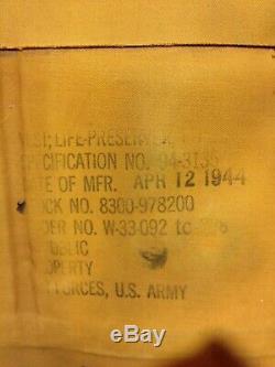 WWII U. S. Army Airforce Mae West Life Preserver