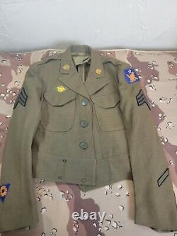 WWII US 2nd Army Air Corps Force Uniform Grouping IDed