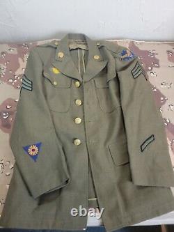 WWII US 2nd Army Air Corps Force Uniform Grouping IDed