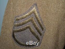 WWII US 7th Army Air Force HUGE SIZE 44R Staff Sergeant Enlisted Uniform Jacket