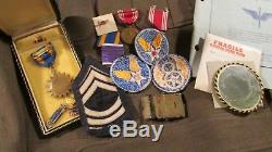 WWII US 8th 9th Army Air Force Uniform Grouping Ike Jacket Shirt Patch Photo Pin